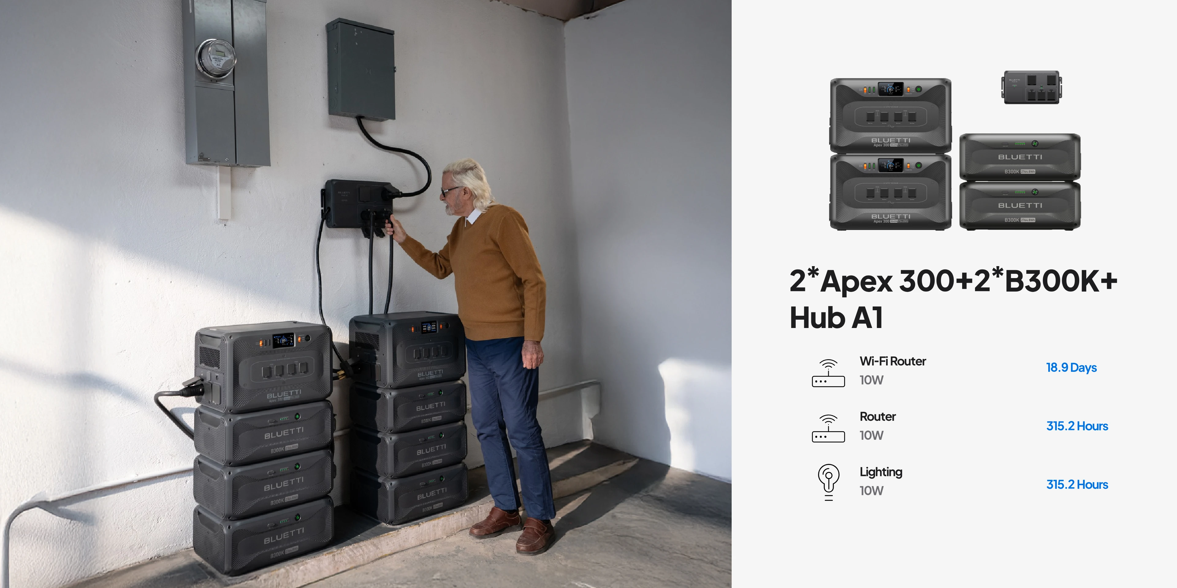 Bluetti Apex 300 + 1 x B300K Expansion Battery Combo for Power